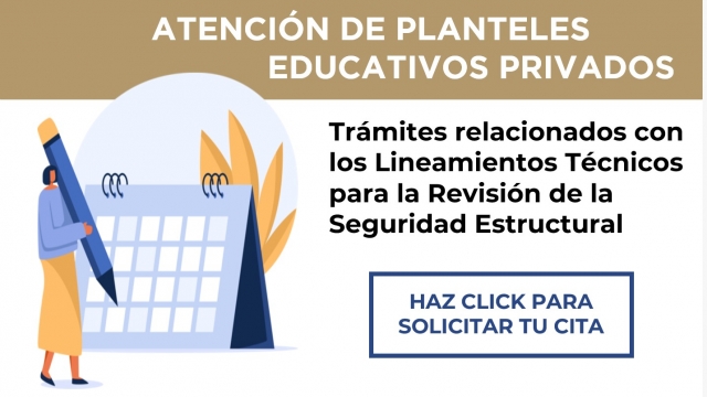 Citas para registro de apéndices de los Lineamientos Técnicos para Planteles Educativos